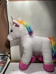 Plush Unicorn Rainbow Colors Build A Bear 13” Long 15” High M
