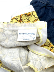 Build-A-Bear Pompompurin Sanrio Hello Kitty Plush 16″ Pajamas & Bib Overalls EUC