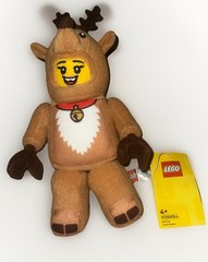 LEGO’s 10″ Soft Toy Minifigure Girl Reindeer Costume Character XMAS Collectible