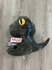 Jurassic World Gray/blue Raptor Plush 15″ Licensed. Round 1 Exclusive NWT