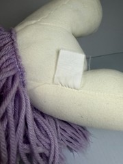 Vintage 1986 Kenner Fluppy Dogs Plush 12” Purple White Yarn Hair Dog