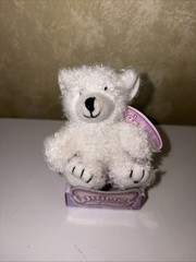 2010 Blip Toys Whimzy Pets White Polar Bear Ralop Stuffed Animal Embroider Face