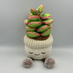 Succulent plush Greenhouse by Russ Potted Plant Plush Set VERY CLEAN EXC COND