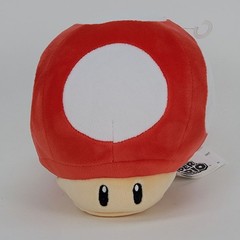 Super Mario Red Mushroom Plush Reversible Stuffed Toy Jakks Pacific 6 inch