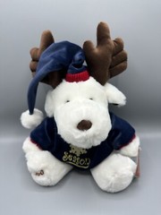 Vintage 2000 Tis The Season Christmas Moose Snowflake Friends Plush Stuffed 12”