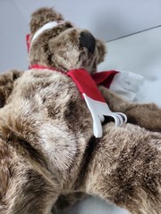 Vintage Douglas Snap-On Tools 25” Christmas Bear Plush Stuffed Animal Toy