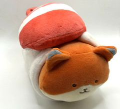 Anirollz Orange Fox Foxiroll Shrimp Sushi Nigiri Rice Stuffed Animal Plush 6”