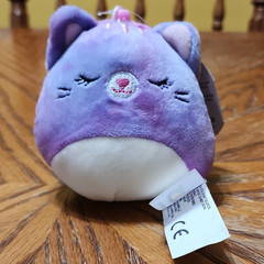 Kellytoy Squishmallows Caeli Purple White Pink Cat Clip-On Mini Plush 2020