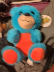 Teddy Bear Plush Stuffed Animal Toy Blue And Orange