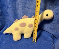 Pelucheria Medium Yellow Apatosaurus Plush Doll Stuffed Animal Brown Spots