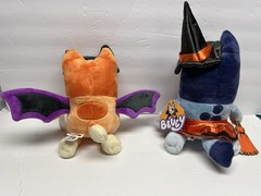 Bluey Witch 15″ & Bingo Bat 11″ Costume Halloween Holiday Plush Toy Set NWT 2025