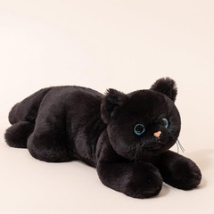 Cute Black Cat Plush Stuffed Animal Pillow Toy for Kids – 17.7