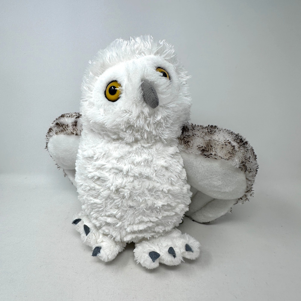 Wild Republic Snowy Owl Plush Stuffed Animal White Flufffy Spotted Cute Bird Toy