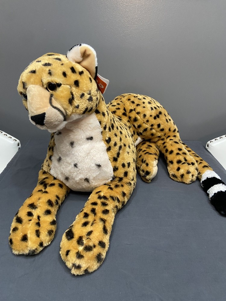 RETIRED Wild Republic CK Jumbo CHEETAH Stuffed Animal Plush 30″ Realistic