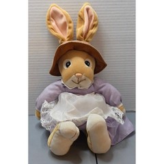 Enesco Bunny Little’s Plush 10″ Purple Fair 1999 Donna Little Rabbit