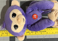 WowWee Fingerlings Monkey 9″ Plush Sparkly Purple Posable With Sound Chatters