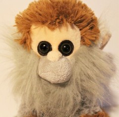 RI NOVELTY Realistic Brown And Gray Sitting Monkey Stuffed Animal Soft Plush