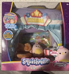 Squishville Cinema Harmony Swan Pretzel Chair Popcorn Plush Playset NEW