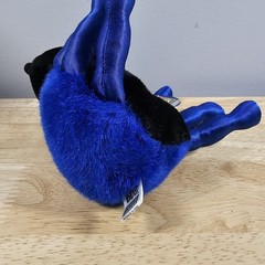 Vintage Y2K BUG Stuffed Bean Bag Plush Image Masters Black Blue with tags 7″