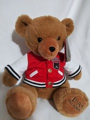 NWT FAO Schwarz 1862 Varsity Jacket Anniversary Teddy Bear Soft Plush Toy 12 in