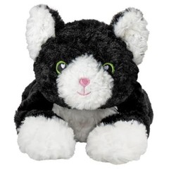 Tuxedo Cat Microwavable Stuffed Animal – 1.5 lb Tuxedo Cat (Lying Down)