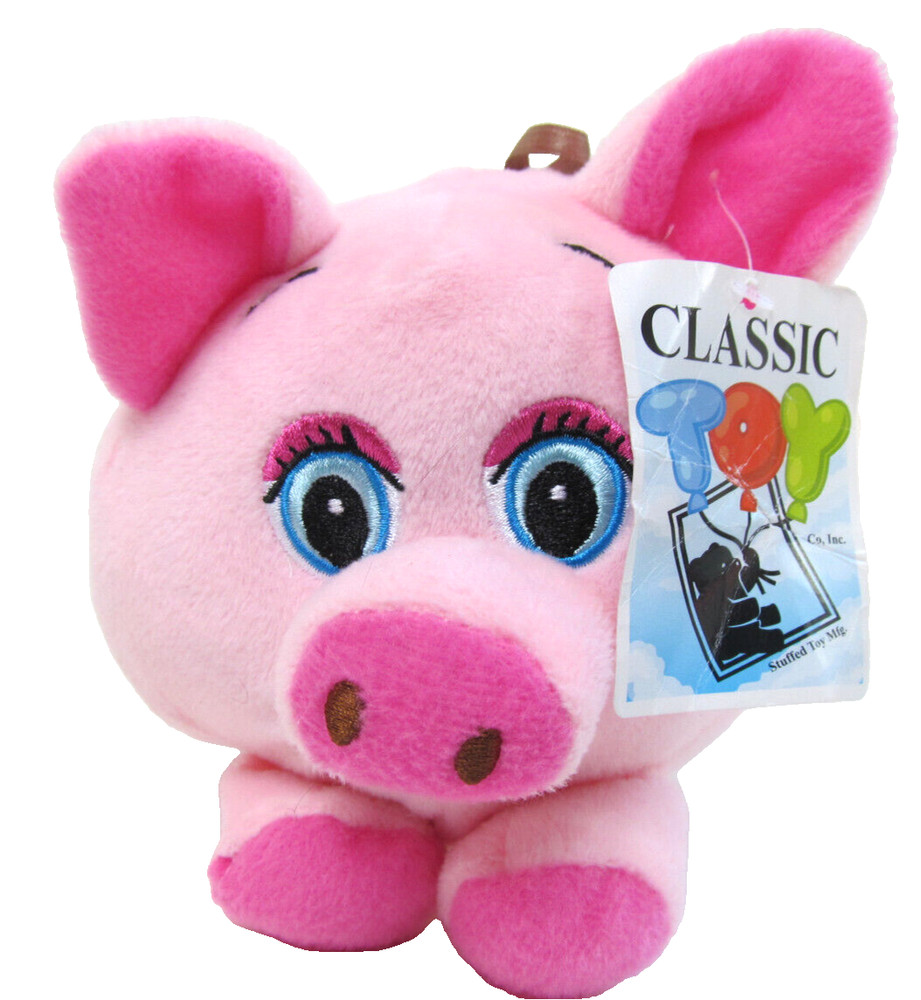Pink Pig Plush Stuffed Animal Toy Round Chubby Chunky Classic Toy Cute R5