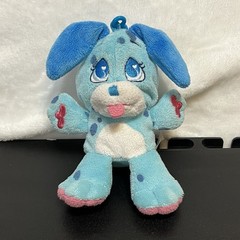 Wuggle Pets Puppy Dog Plush 6″ Key chain Backpack Clip Blue Keychain Pouch 2011
