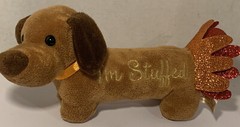 Dan Dee Dachshund plush Weiner Dog Thanksgiving I’m Stuffed Stuffed Animal 11″