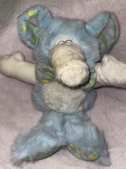 Superior Toy Co Blue Easter Alf Elephant Plush Jelly Bean Light Blue Vintage