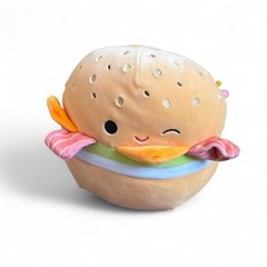 Squishmallows 8” Inch Geronimo The Everything Bagel Breakfast Sandwich Food