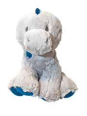 Kellytoy Gray & Blue Dinosaur Rattle Dino Lovey Plush Stuffed Toy 10″
