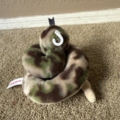 Aurora World Rattlesnake Brown Green Snake Plush Stuffed Animal With Rattle Tail