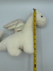 Ty Beanie Buddy Magic Dragon Plush 2002 10″ Mystical White Wings Classic Vintage