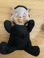 Vintage 1950’s Knickerbocker Rare Pouting Kitten Plush Rubber Face Ex Condition