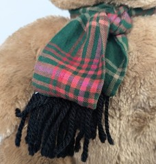 Casual Corner 10″ Plush Brown Bear Plaid Scarf Stuffed Animal “Rare”
