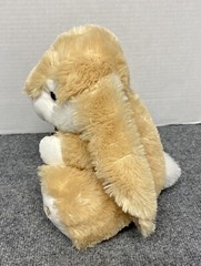 Best Made Toys Tan Bunny Rabbit Plush Stuffed Tan Brown Checked Bow Ears
