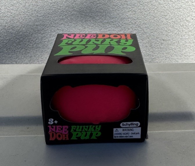 New Nee Doh Needoh Funky Pup Pink Squeeze Ball Super Squish In Hand FAST SHIP