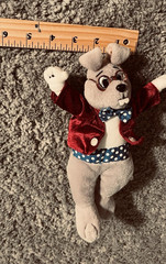 Mayor Clayton Bunny Plush Stuffed Animal Toy Gray Small Cute Give Kids The World