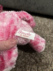 Aurora Sweetie Pink Floppy Kitty Cat Kitten Plush Stuffed Animal Heart Bow