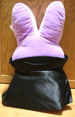 HUGE Jumbo 24 inch Plus Peeps Halloween Vampire Bunny with cape and tag.