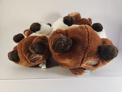 Fremont Pigs 2 Dakin Lou Rankin Friends Plush Brown White Pig Stuffed Animal Toy