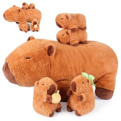 5-in-1 Capybara Stuffed Animals with Babies Inside, 5Pcs Set Capybara Plush w…
