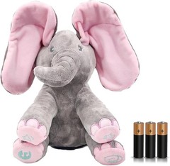Animated Peek-a-Boo Elephant Toy for Babies and Toddlers