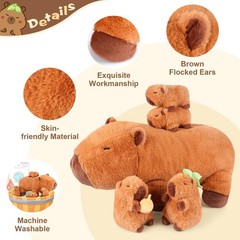 5-in-1 Capybara Stuffed Animals with Babies Inside, 5Pcs Set Capybara Plush w…