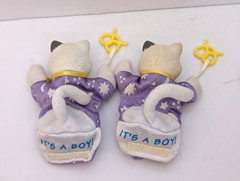 LOT Vintage Kitty SLEEP N SURPRISE Hasbro 1992 It’s a Boy Pretzel Girl Pacifier