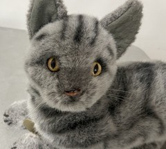 Dakin Plush Classique American Shorthair Gray Cat Vintage Stuffy Lifesize -MINT!