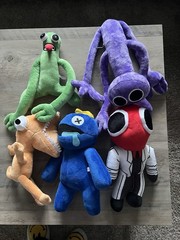 Rainbow Friends Style Plush Set of 5 Unbranded Sealed Bag Generic Plush Toys