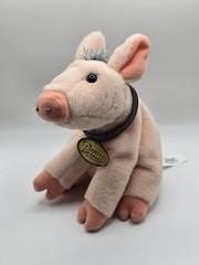 VTG 1997 Gund Pig Babe The Sheep Pig 5″ With Collar- Plush Stuffed Animal