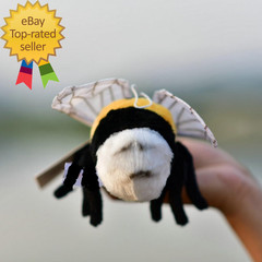 Soft Insect Plush Toy Stuffed Bee Animal Doll,Cute Honeybee Plush Doll 17Cm (Bee
