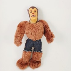 VTG 1998 Play By Play Wolfman Plush Vinyl Toy Werewolf Monster Halloween Figure